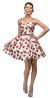 Main image of V-Neck Rose Print Jewel Waist Short Homecoming Dress